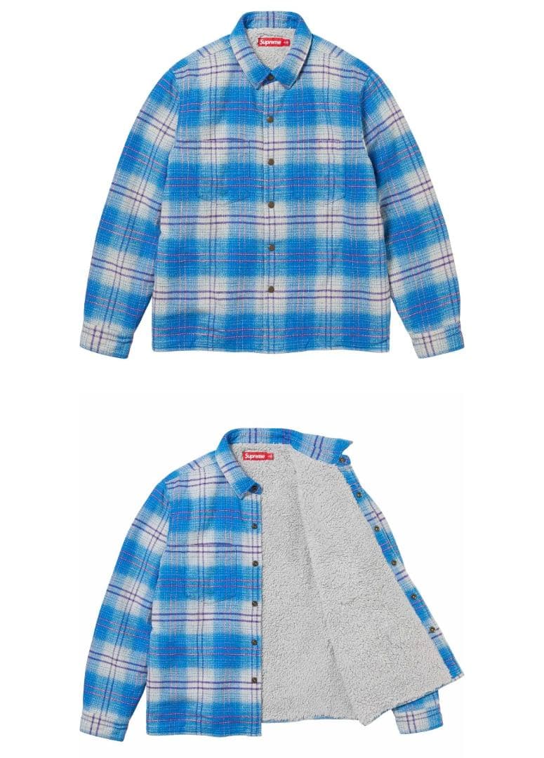 トップス Supreme Lined Flannel Snap Shirt