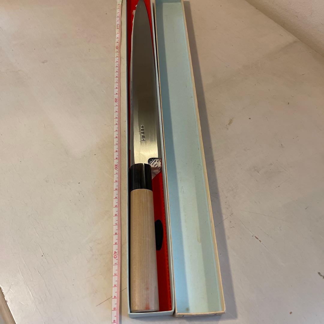 柳刃包丁 約30cm 一尺 左利き用　刺身包丁 本霞極上　白紙一号鋼