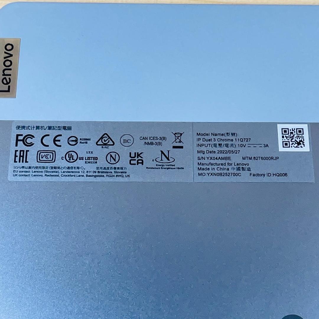 美品 Lenovo IP Duet 3 Chrome 11Q727 P80