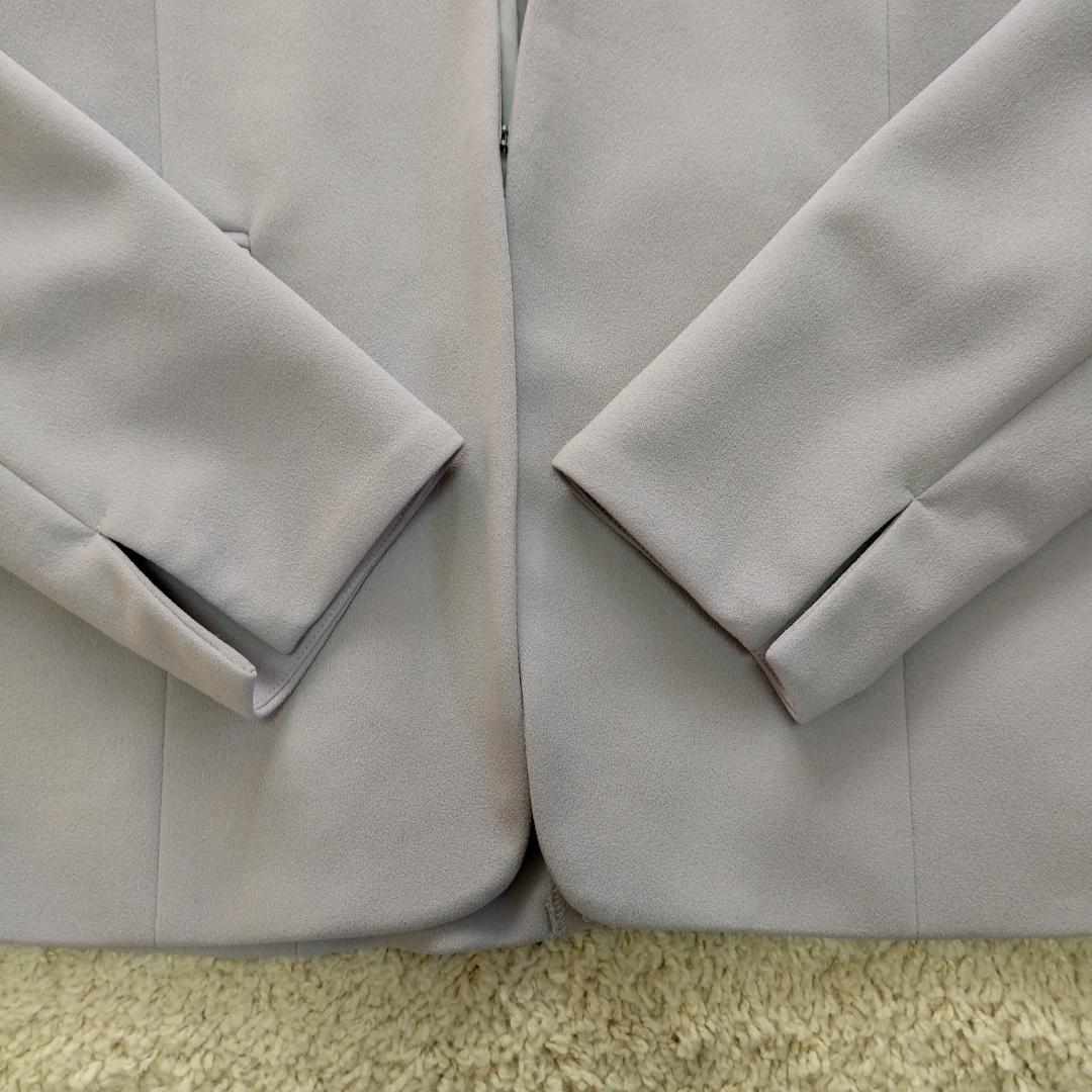 SHIPS シップス ノーカラーセットアップ 伸縮性 ボタンレス スーツ