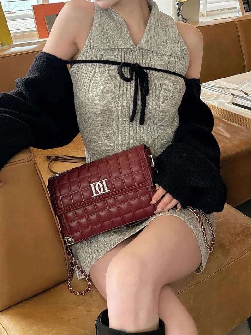 新品タグ付 ダーリッチ ショートボレロニットミニワンピース FLサイズ グレー