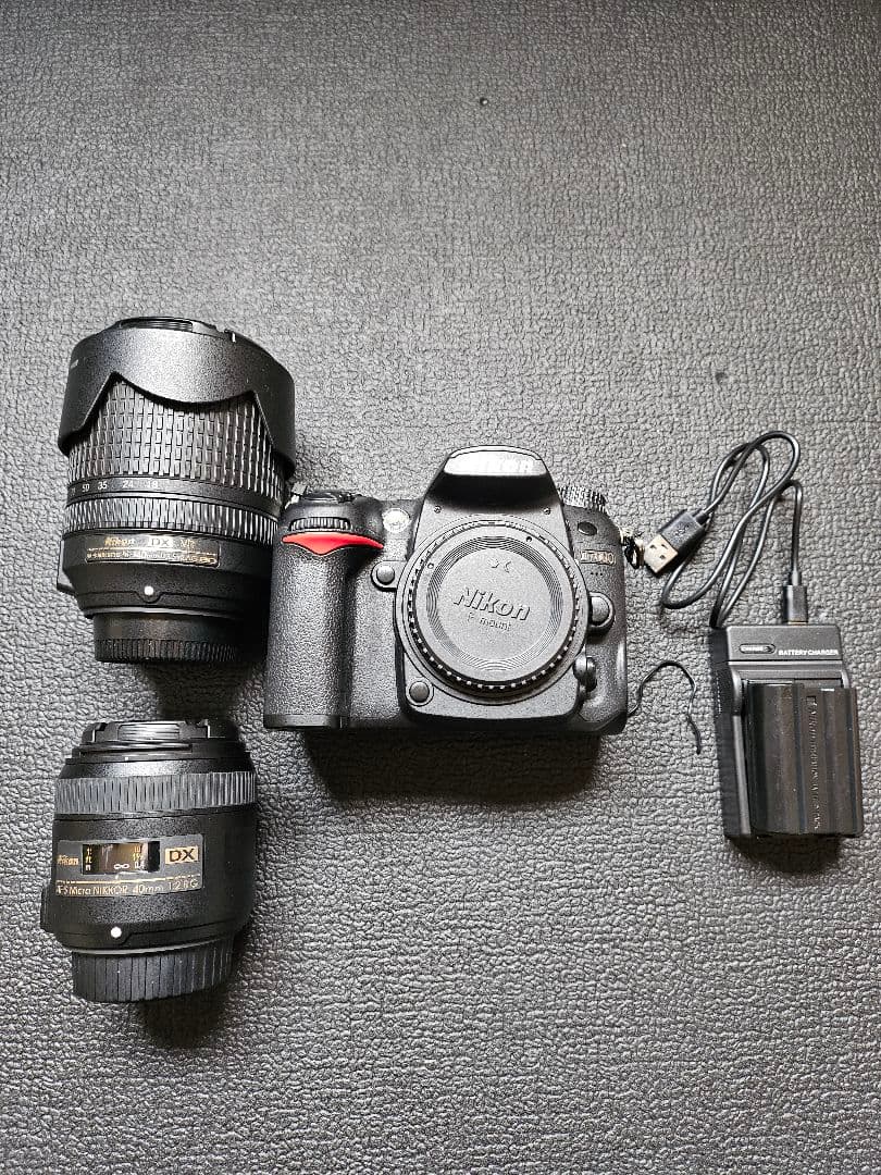 Nikon　d7000　レンズ　2本　ズーム　マクロ　ショット数約3200回