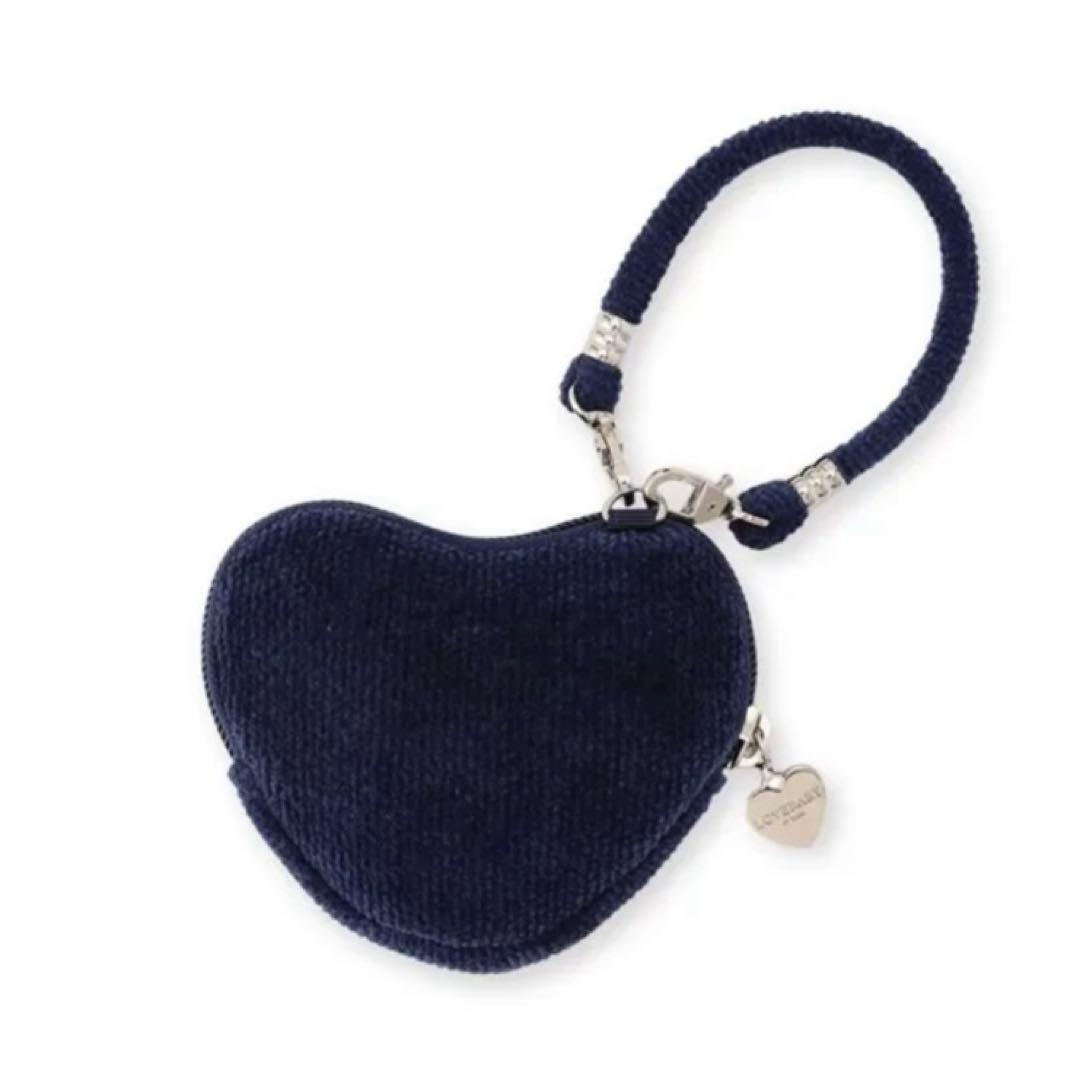 フェイラー　ラブラリーハート　ハート型ポーチ　ネイビー