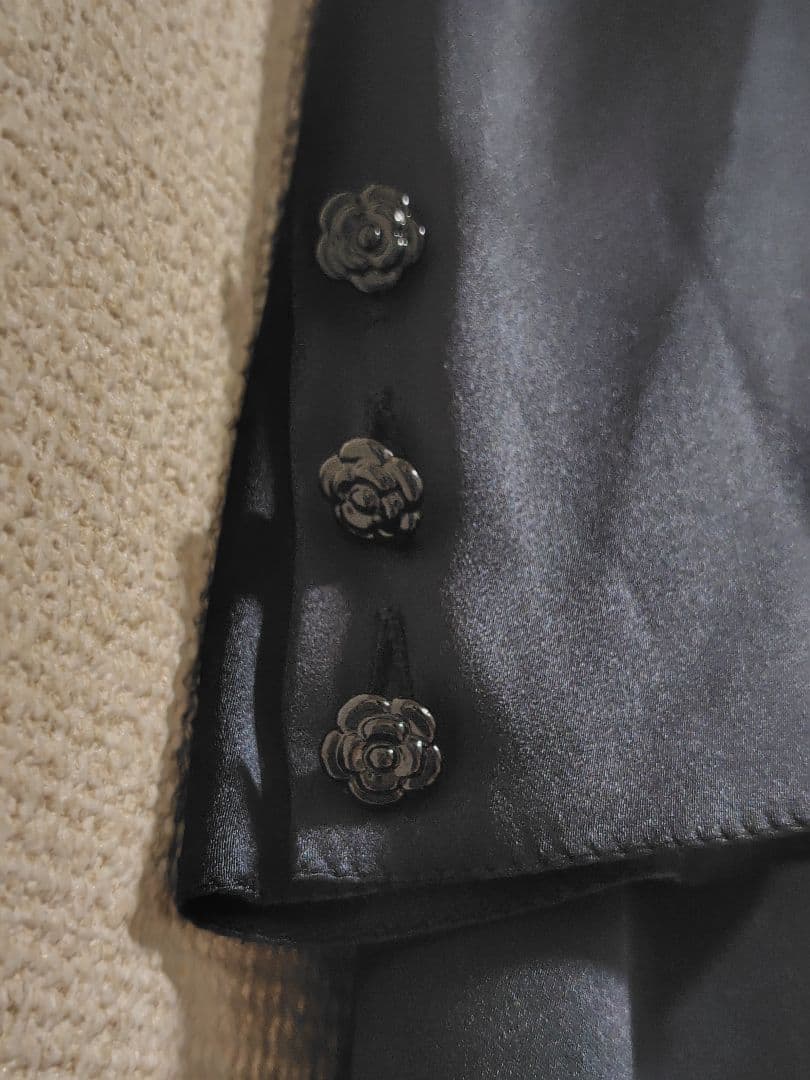 本日限定価格【CHANEL】ブラックシルクワンピース