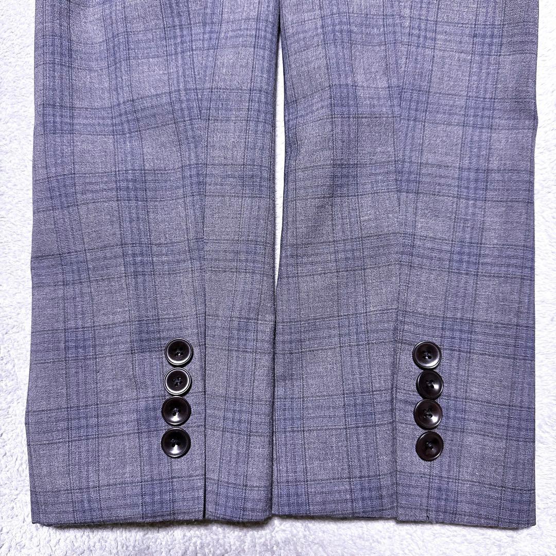 XL【未使用級】HILTON パンツスーツ グレンチェック ストレッチ