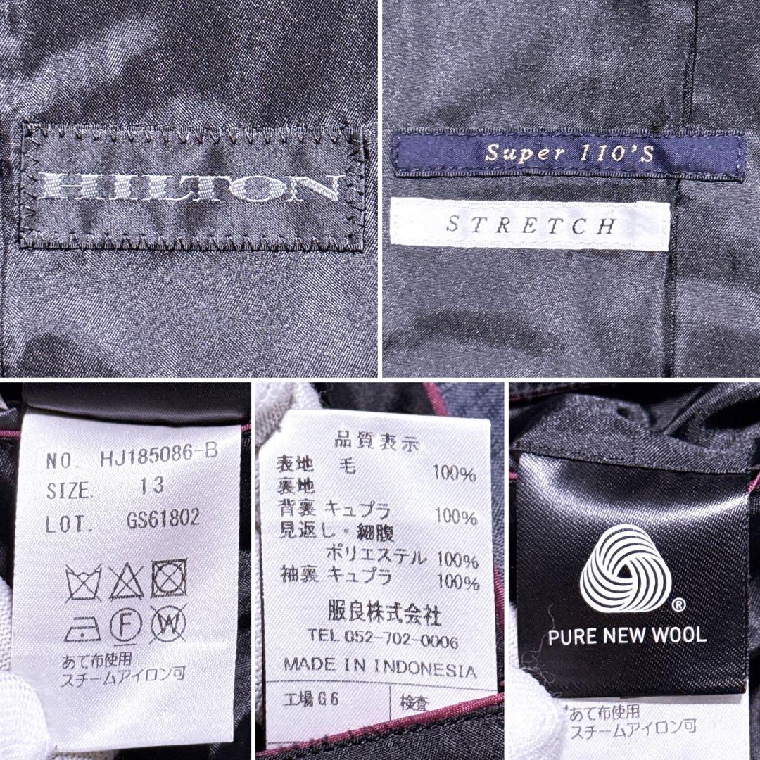 XL【未使用級】HILTON パンツスーツ グレンチェック ストレッチ