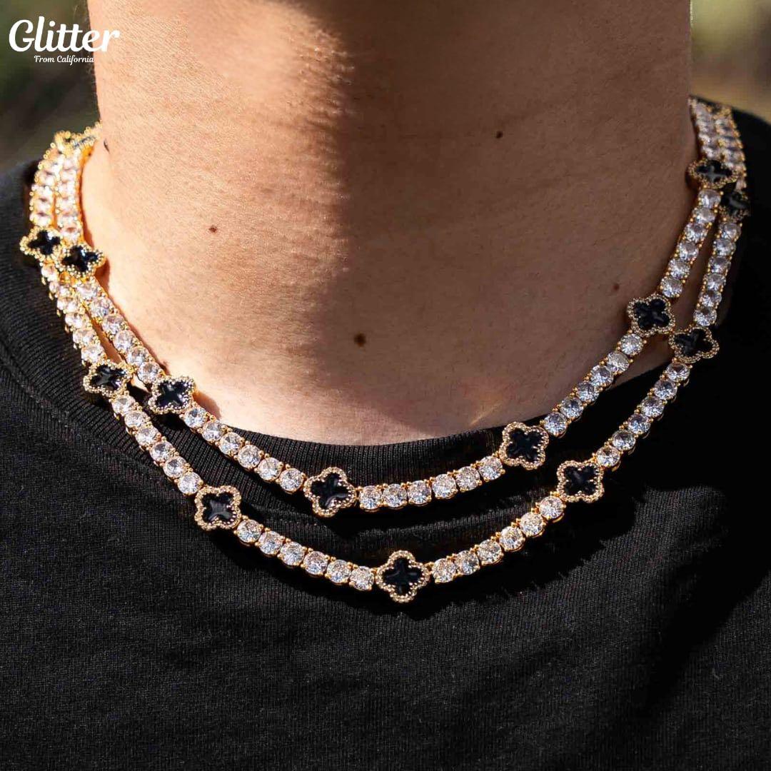 アクセサリー Glitter Motif Tennis Chain Necklace