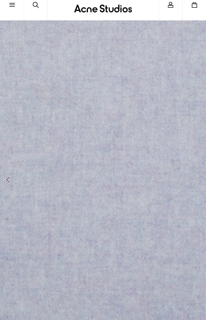 Acne Studios ライトブルー マフラー フリンジ付き