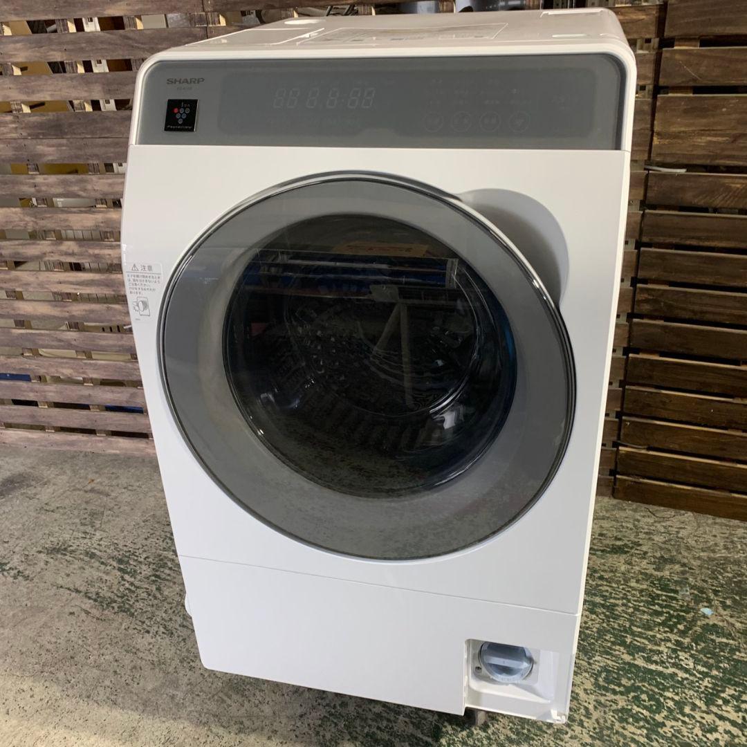 J881 シャープ SHARP 10kg ドラム洗濯機 ※破損箇所有