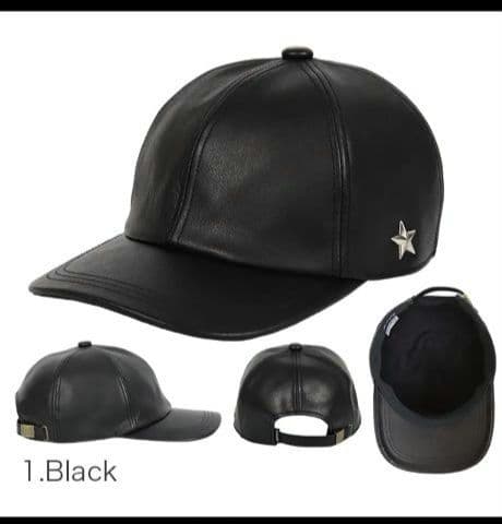 Schott ショット ワンスター レザーキャップ ブラック