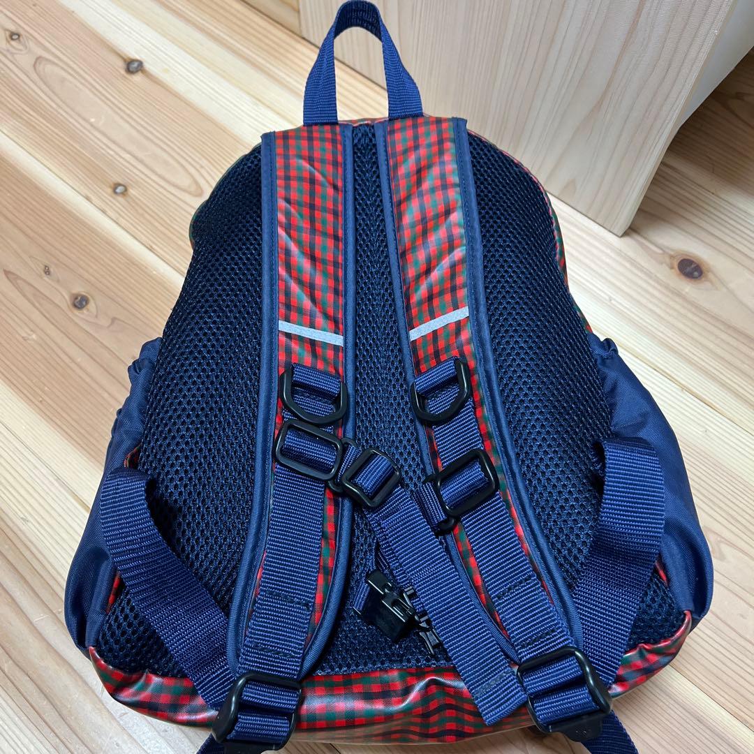 familiar 赤と黒チェック リュック