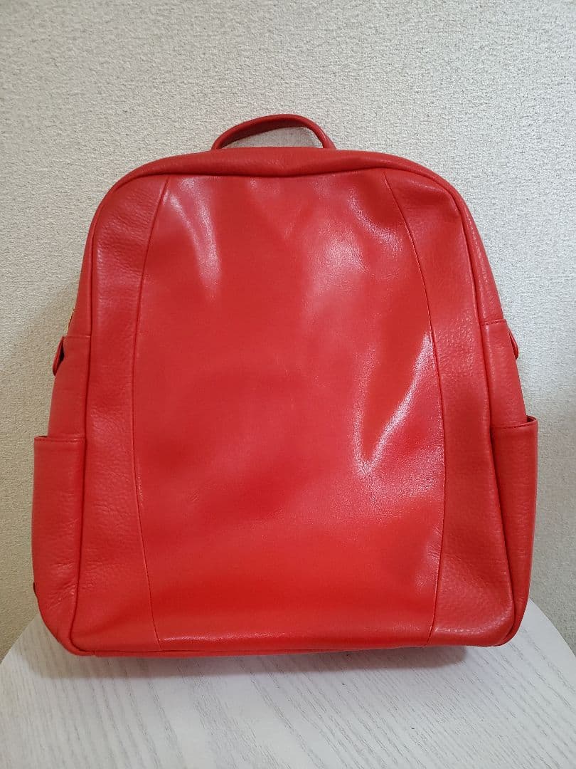 け*る様 【美品】KITAMURA　レザーリュック　レッド　A4サイズ