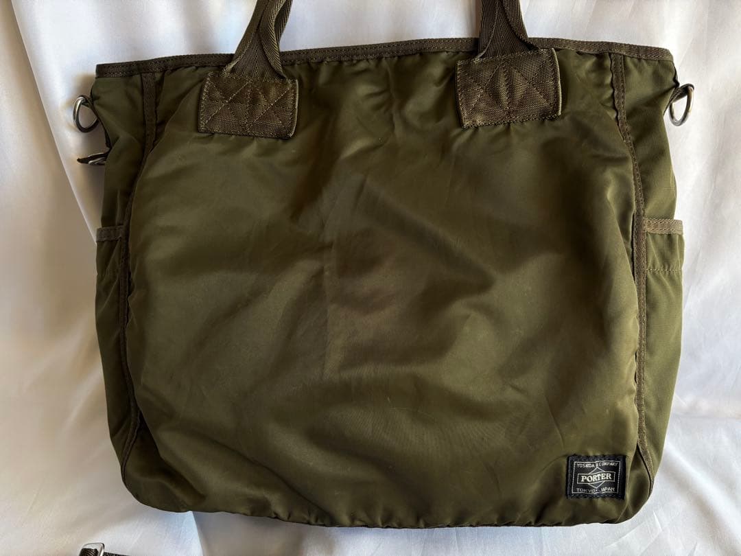 吉田カバン　PORTER　ポーター　フレーム　トートバッグ オリーブ色 2way