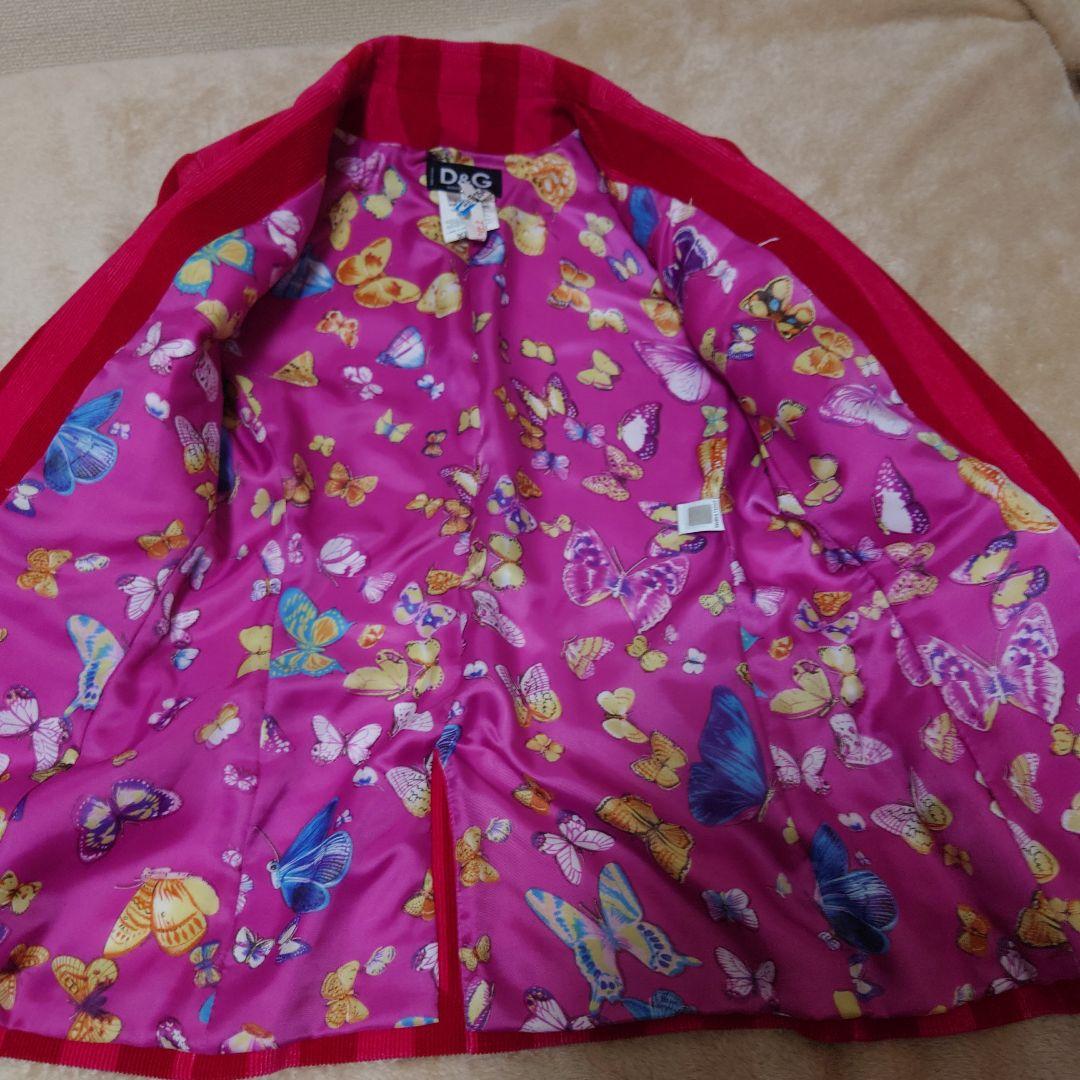 美品✨️DOLCE&GABBANAセットアップ　コーデュロイ　ストライプ　蝶　L