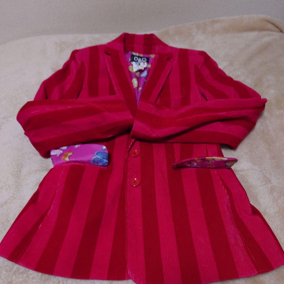 美品✨️DOLCE&GABBANAセットアップ　コーデュロイ　ストライプ　蝶　L