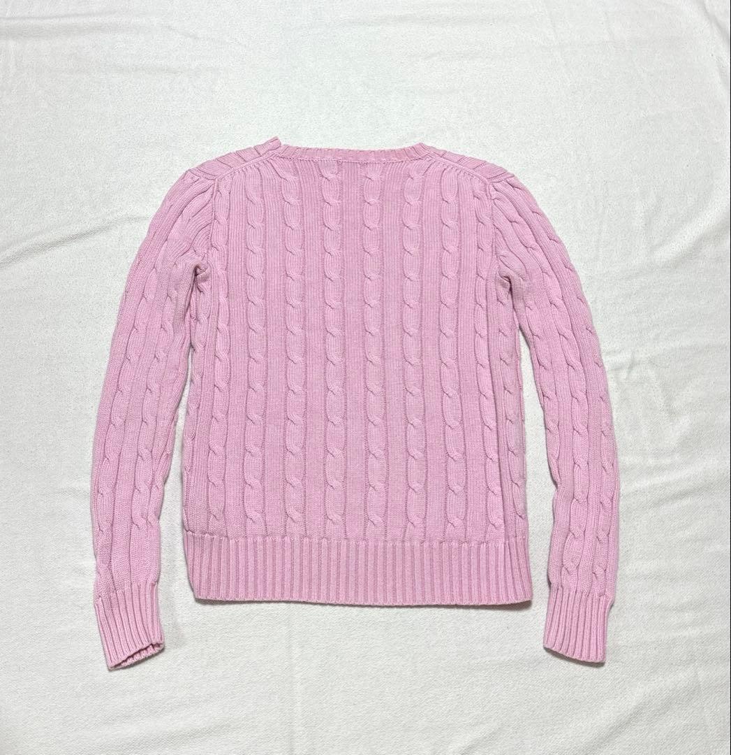 Polo by Ralph Lauren ピンク ケーブルニット長袖セーター