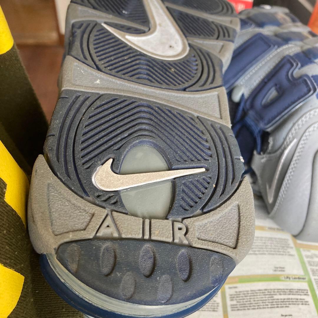 NIKEエアモア アップテンポ96 クールグレー ミッドナイトネイビー GS