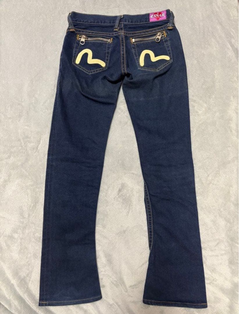 evisu ダークブルー スリムフィットデニム