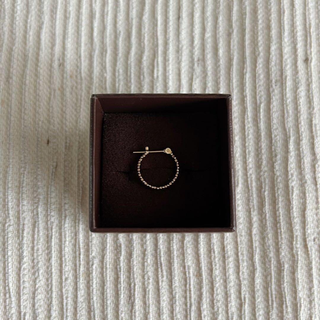 agete アガット K10YG バブル フープ ピアス　片方