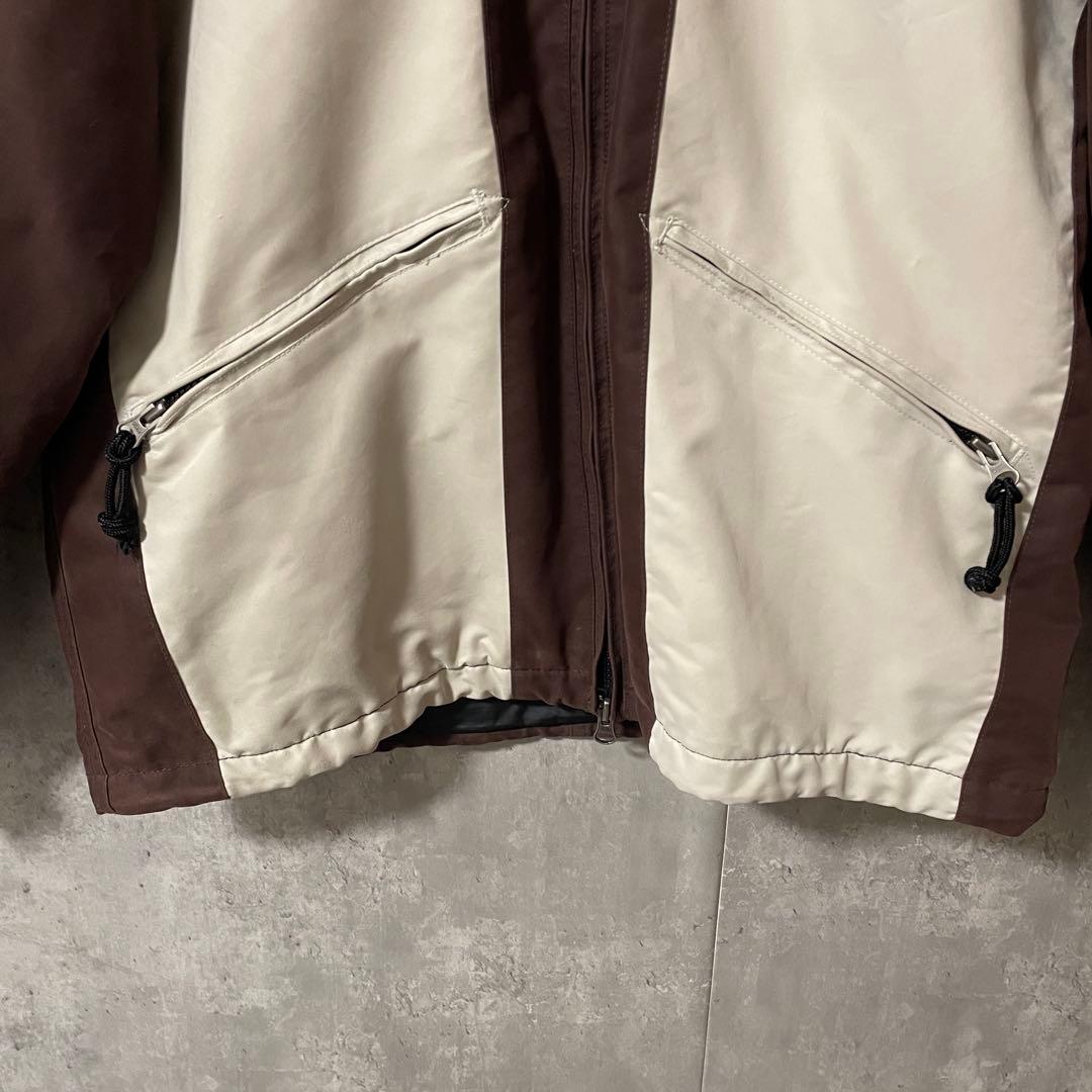 Burtonバートンスキーウェアスノーボードジャケットブルゾン茶色ブラウン刺繍