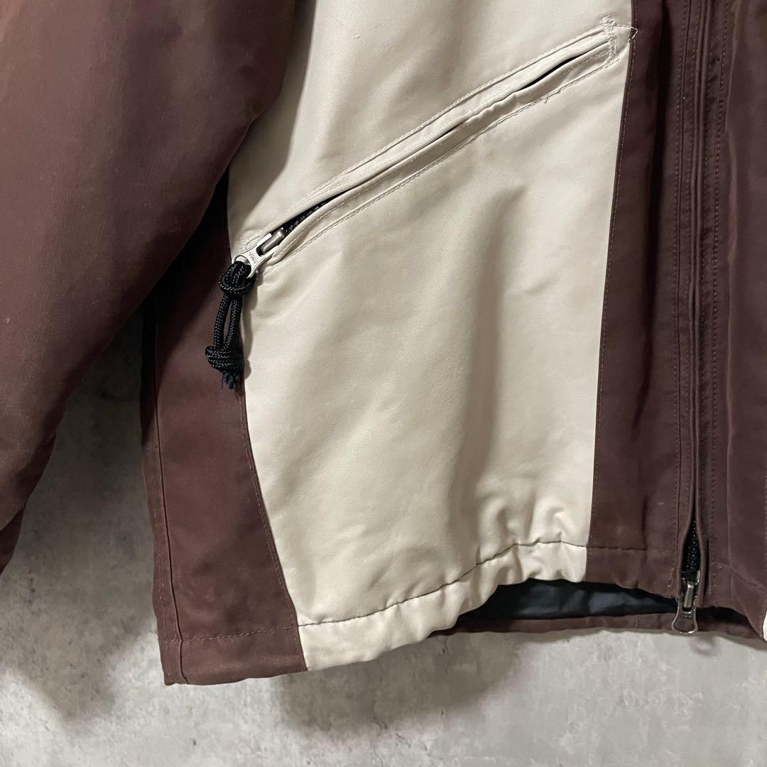 Burtonバートンスキーウェアスノーボードジャケットブルゾン茶色ブラウン刺繍