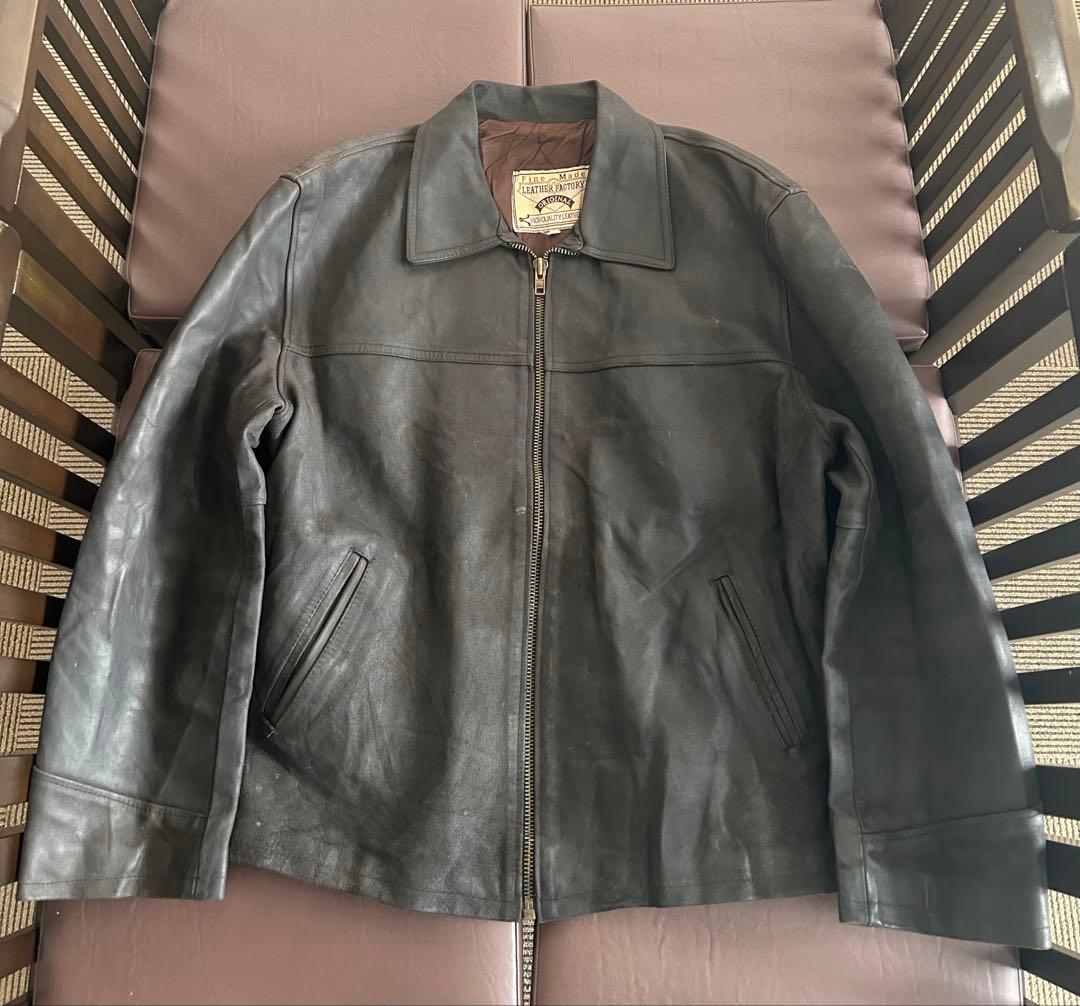 70sヴィンテージLEATHER FACTORYイタリア製ライダースジャケット