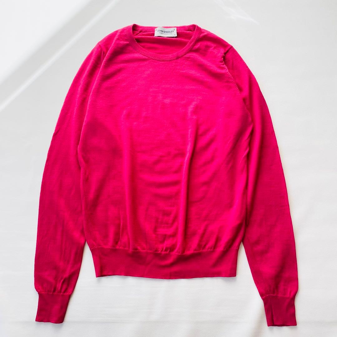 【美品】ジョンスメドレー　ハイゲージニット　24G　現行　英国製　セーター