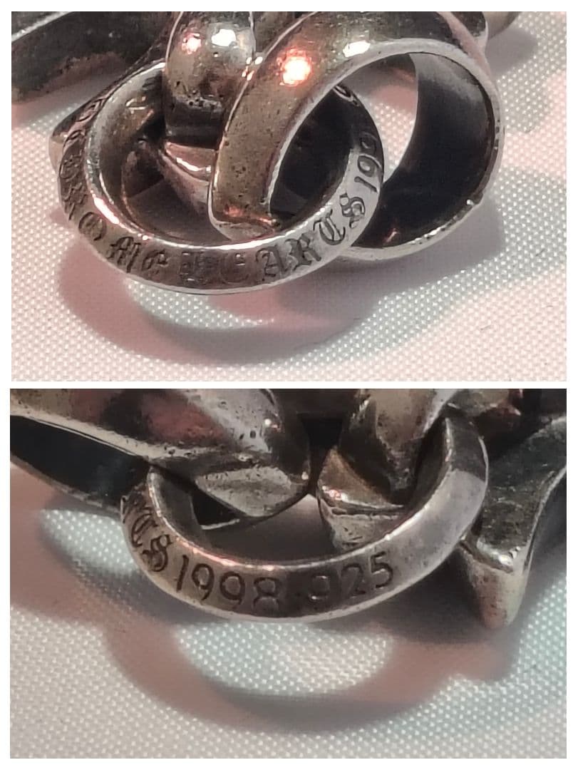 クロムハーツ スモール クロス ベイル付き ブラックダイヤ パヴェ