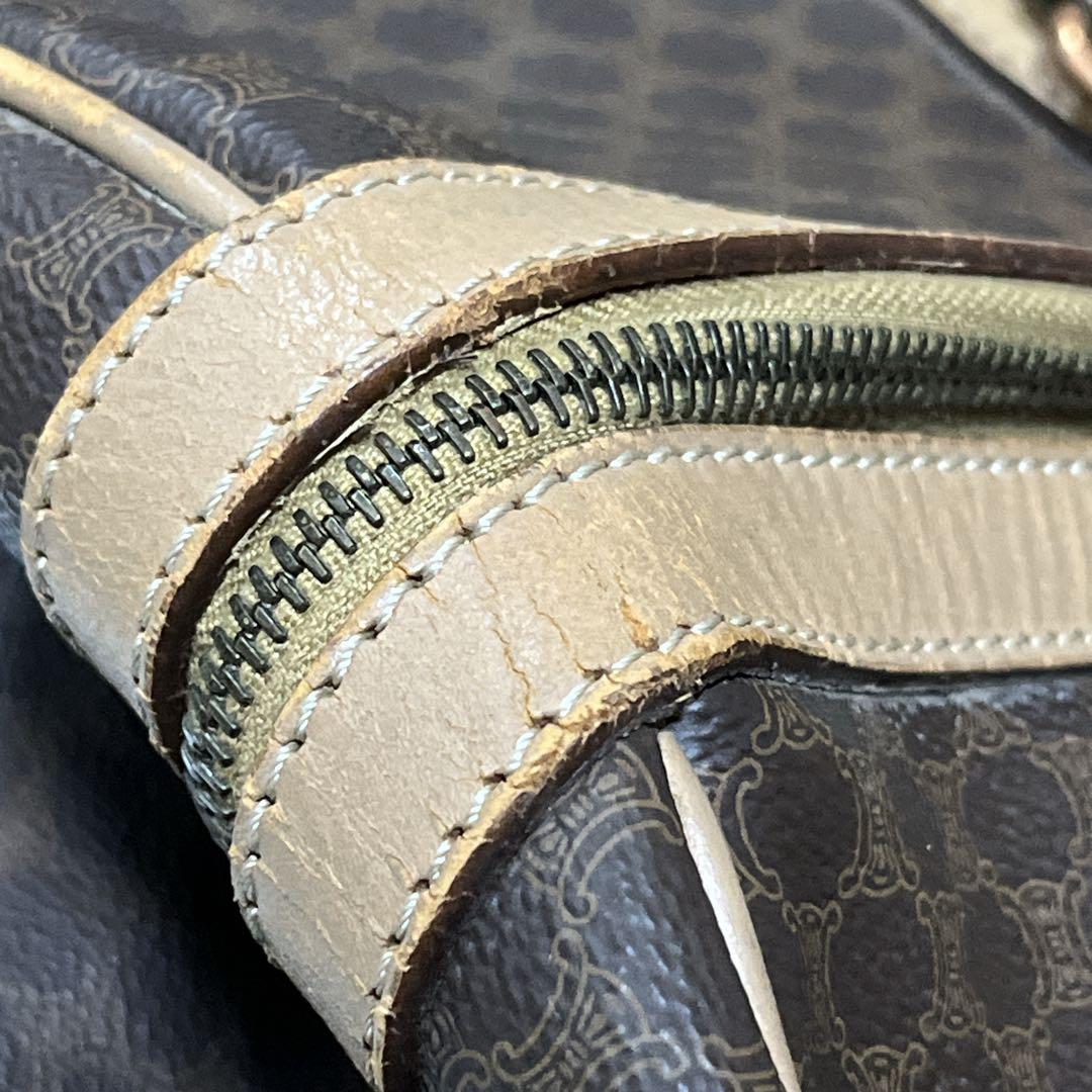 当時物　オールド　セリーヌ　ボストンバッグ　マカダム柄　トリオンフ　y2k 旅行