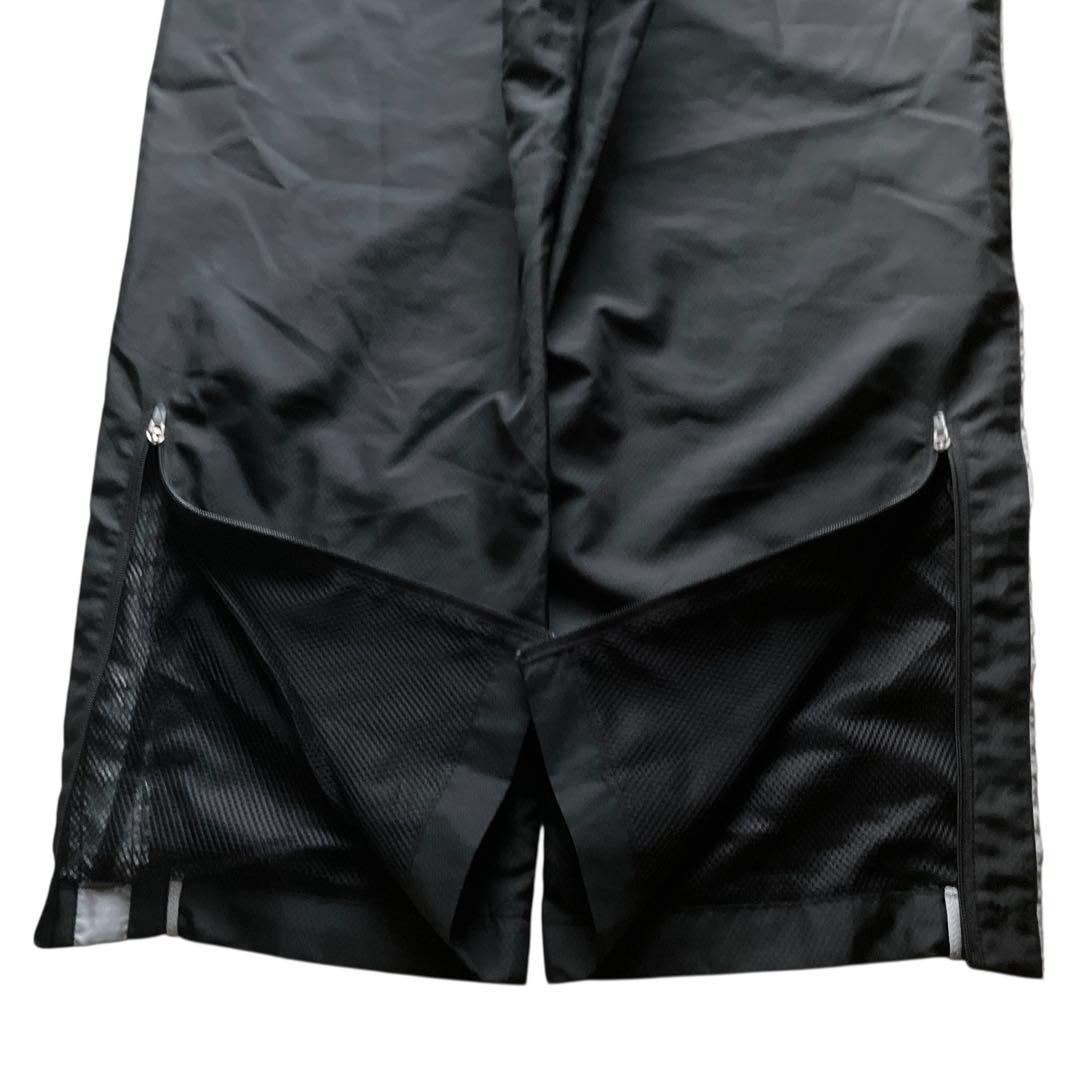 00s OLD NIKE サイドライン ワイドナイロントラックパンツ ブラックL