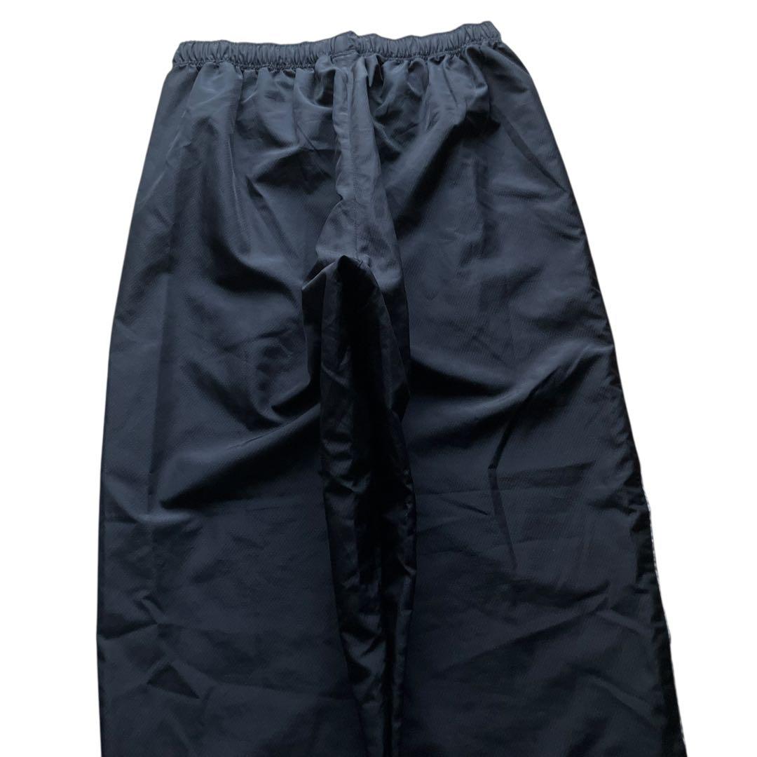 00s OLD NIKE サイドライン ワイドナイロントラックパンツ ブラックL