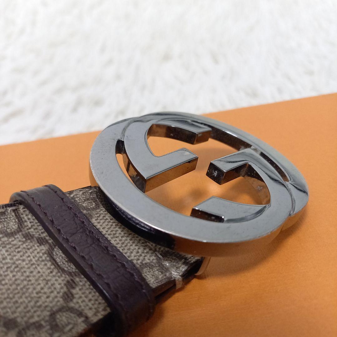 GUCCI　グッチ　インターロッキング　ベルト　GG　スプリーム　バックル