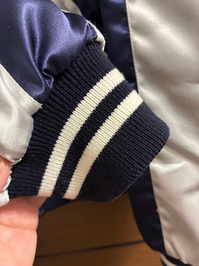 極美品　プリンス商会　yokosuka スカジャン ネイビー/シルバー　S