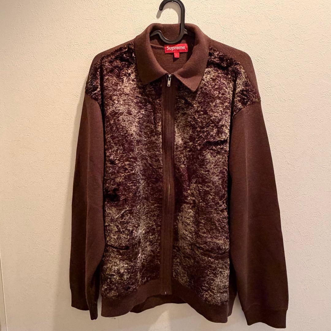 Supreme ブラウン ジップアップジャケット