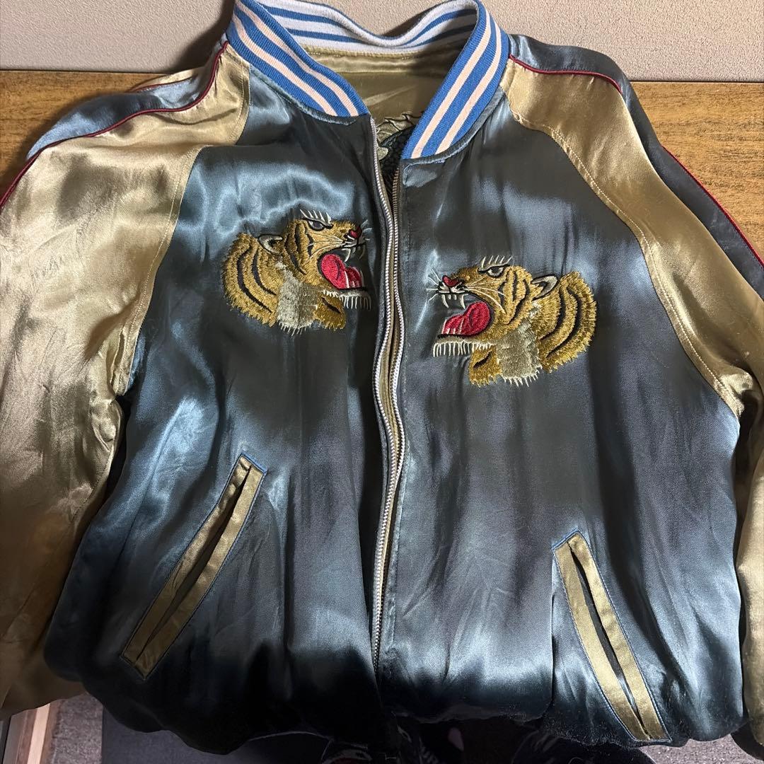 avirex虎刺繍 サテン スカジャン 希少