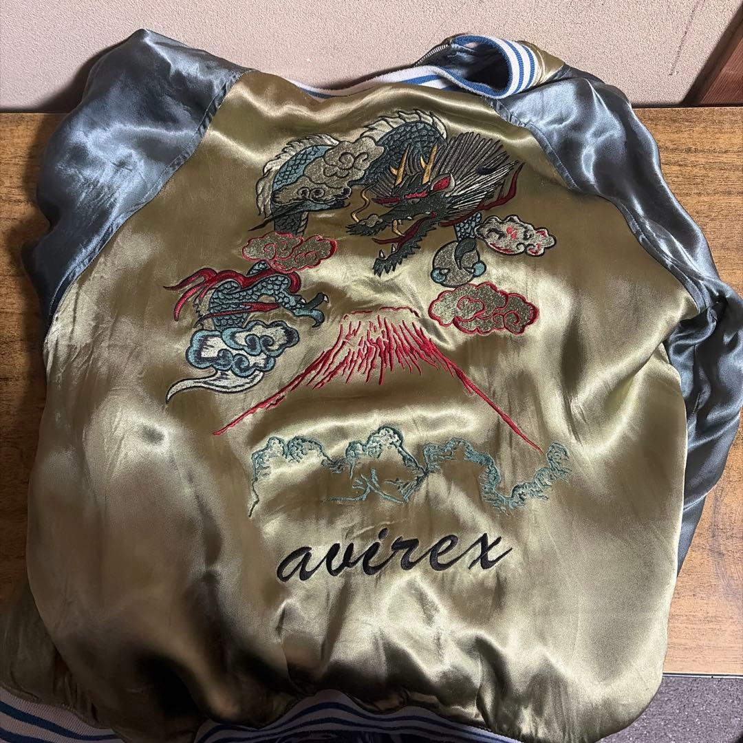 avirex虎刺繍 サテン スカジャン 希少