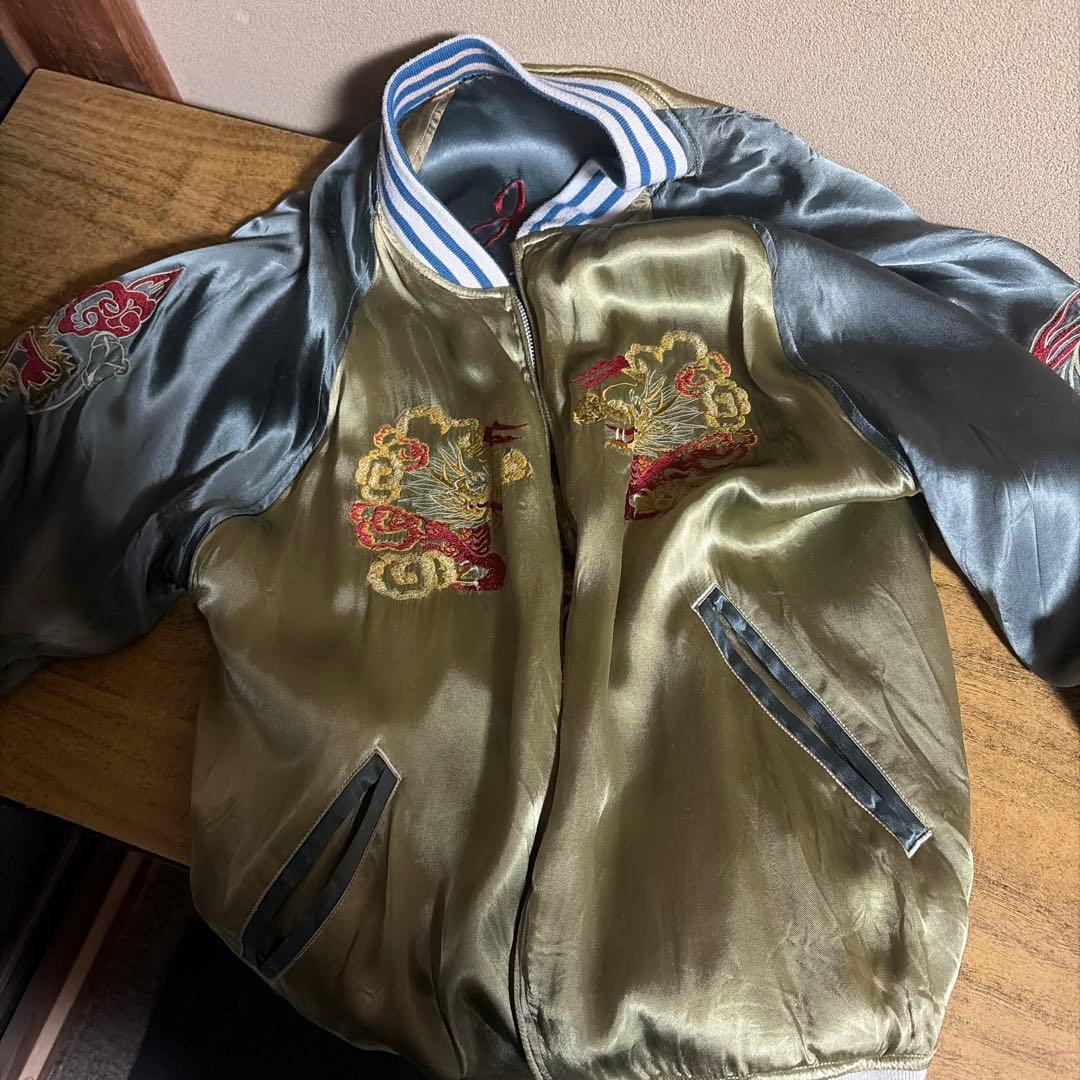 avirex虎刺繍 サテン スカジャン 希少