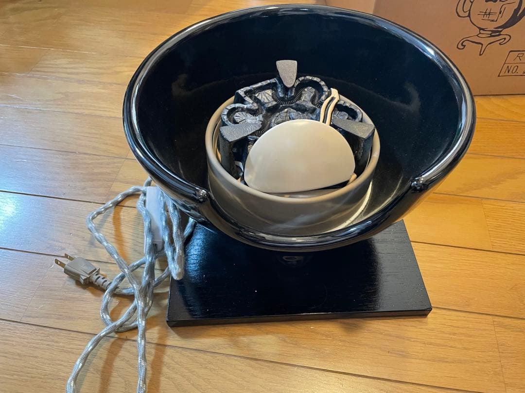 風路型電熱器　黒紅鉢