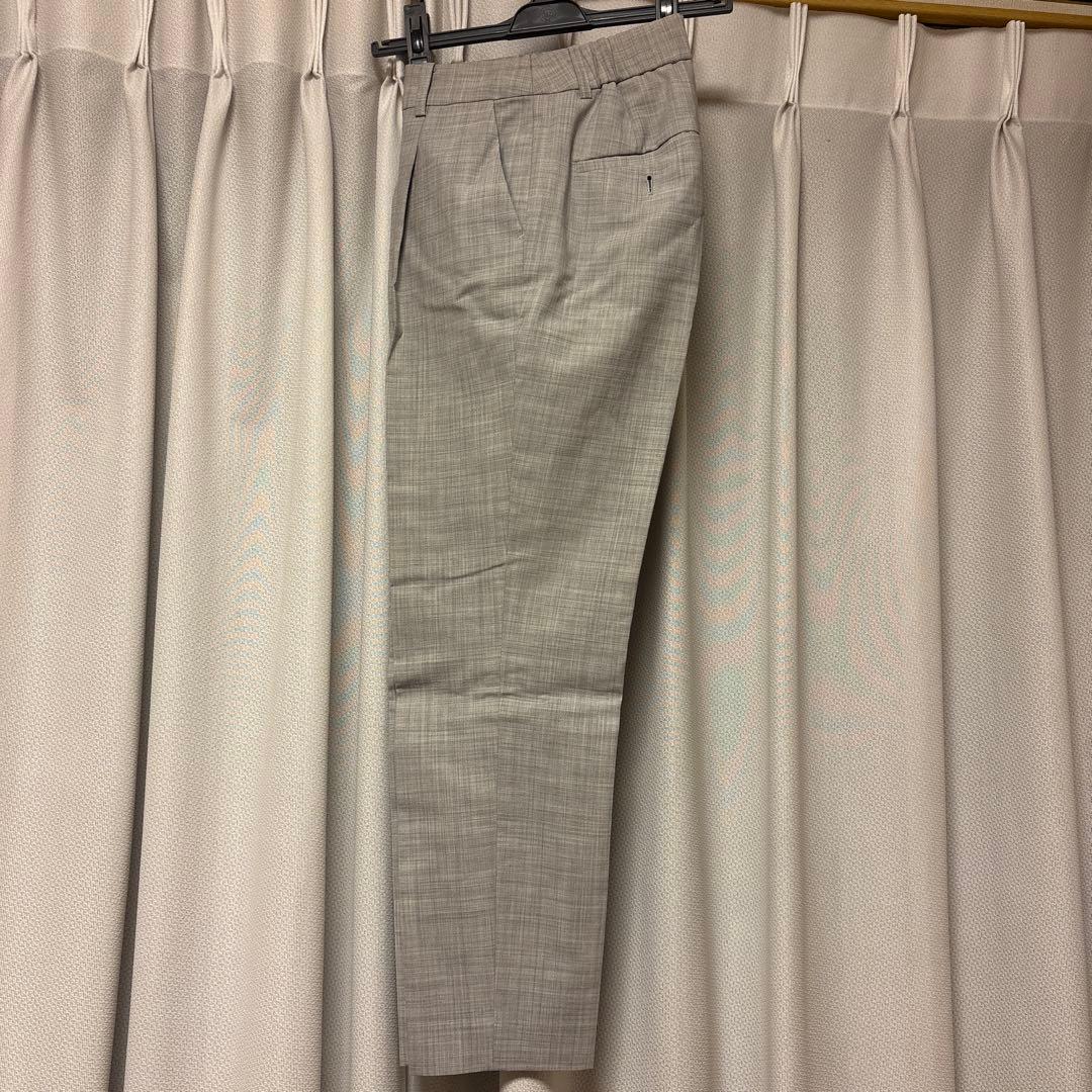 ［グリーンレーベルリラクシング］ グレー パンツスーツ 上下セット