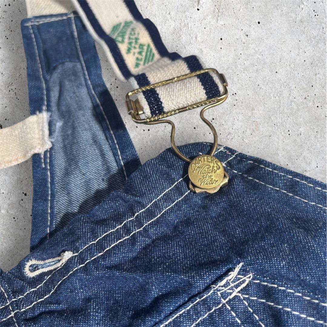 極美品　ビンテージ　CARTER’S 　ガチャポケ　耳付　デニム　オーバーオール