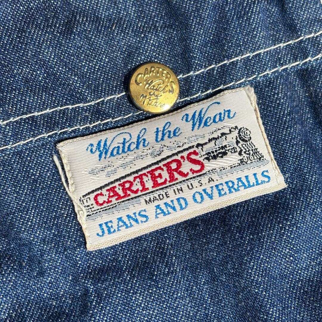 極美品　ビンテージ　CARTER’S 　ガチャポケ　耳付　デニム　オーバーオール