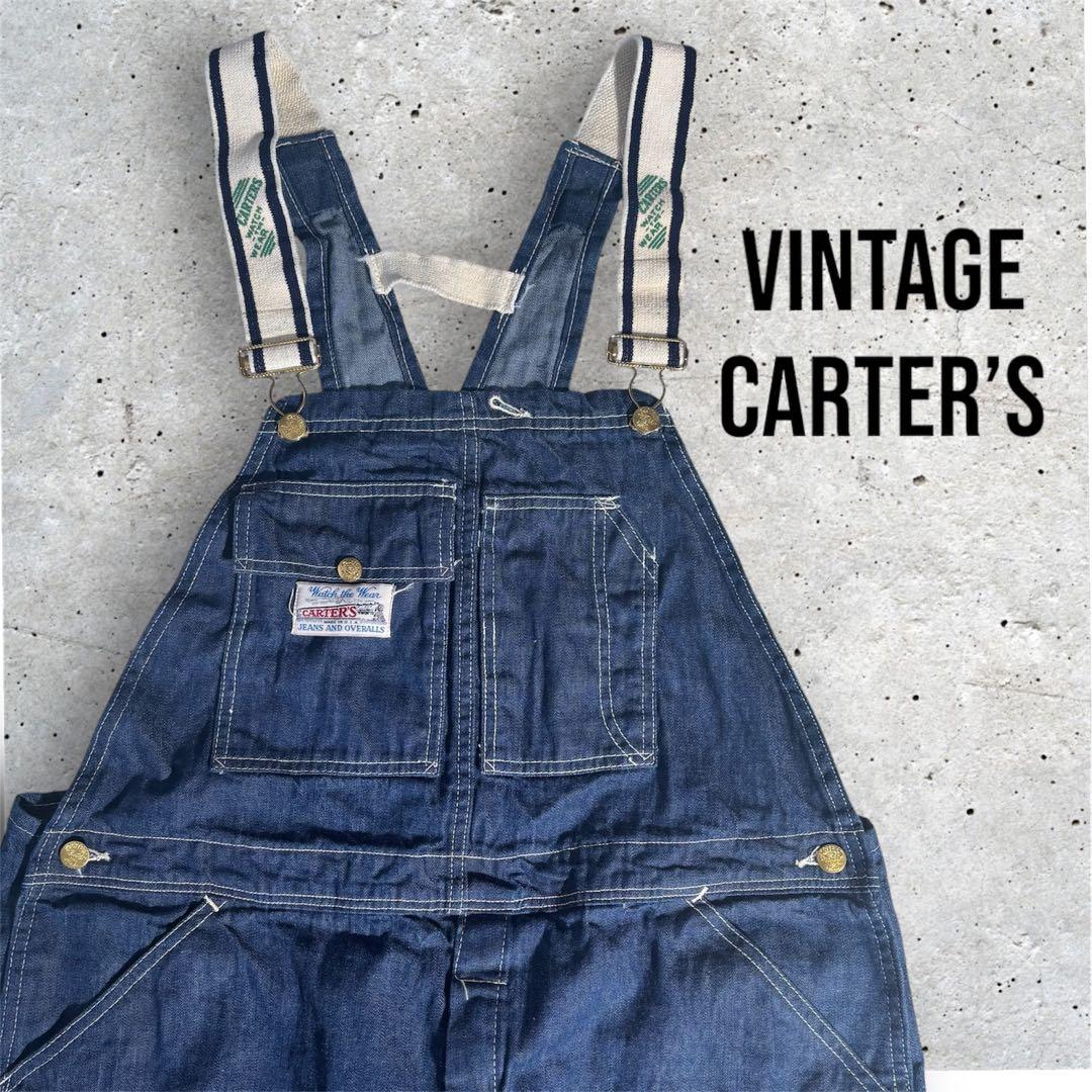 極美品　ビンテージ　CARTER’S 　ガチャポケ　耳付　デニム　オーバーオール