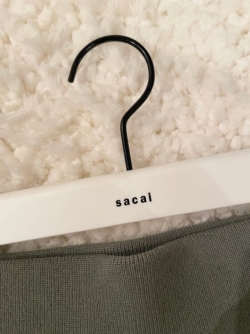 お値下げ！美品 sacai カーキ アシンメトリー カーゴスカート サイズ1