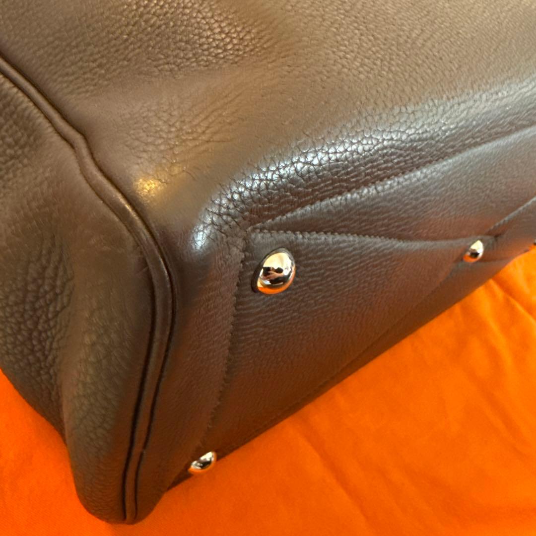 エルメス ヴィクトリア35 トリヨンクレマンス ショコラ シルバー金具