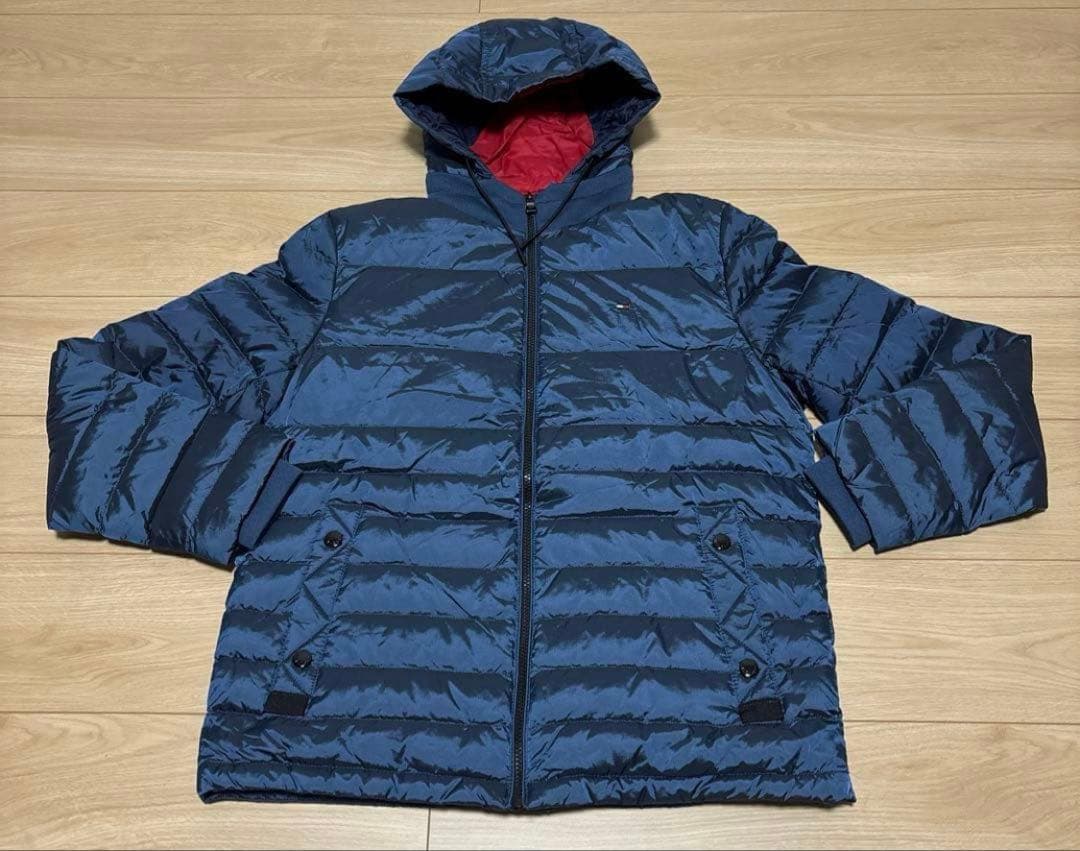 【未使用品】トミーヒルフィガー　フード付きダウンジャケット　Lサイズ
