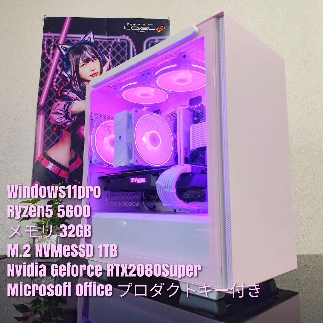 Windowsデスクトップ MACUBE PINK/Ryzen5 5600/RTX2080Super/32G