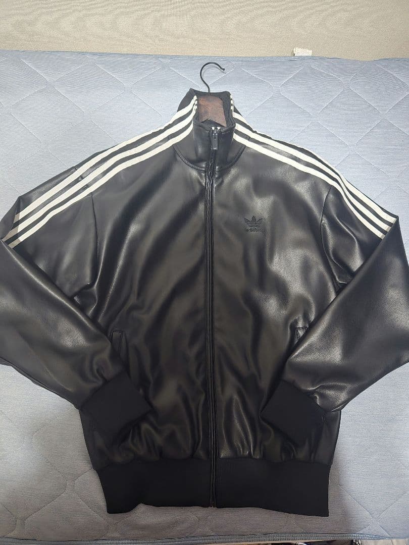adidas アディダス フェイクレザージャケット Mサイズ 希少
