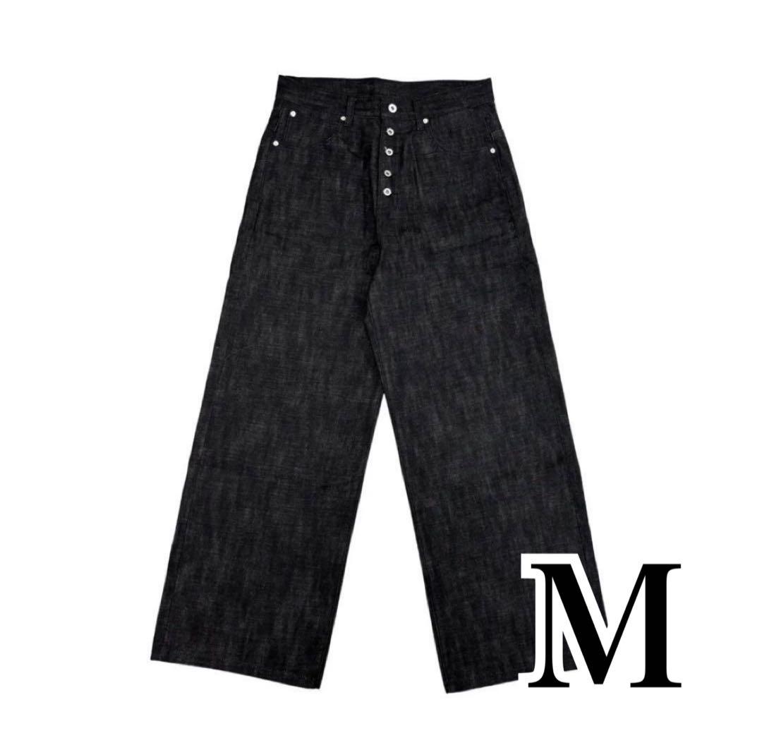 パンツ 9/S PROJECT BUTTON FLY DENIM - BLACK M