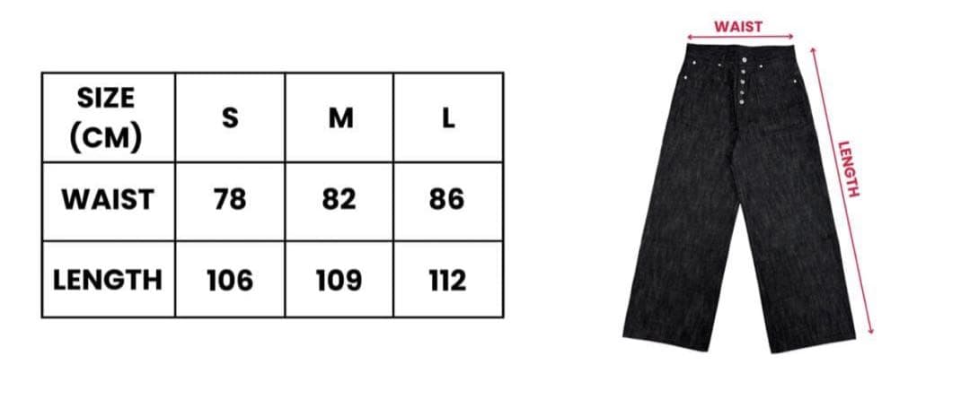 パンツ 9/S PROJECT BUTTON FLY DENIM - BLACK M