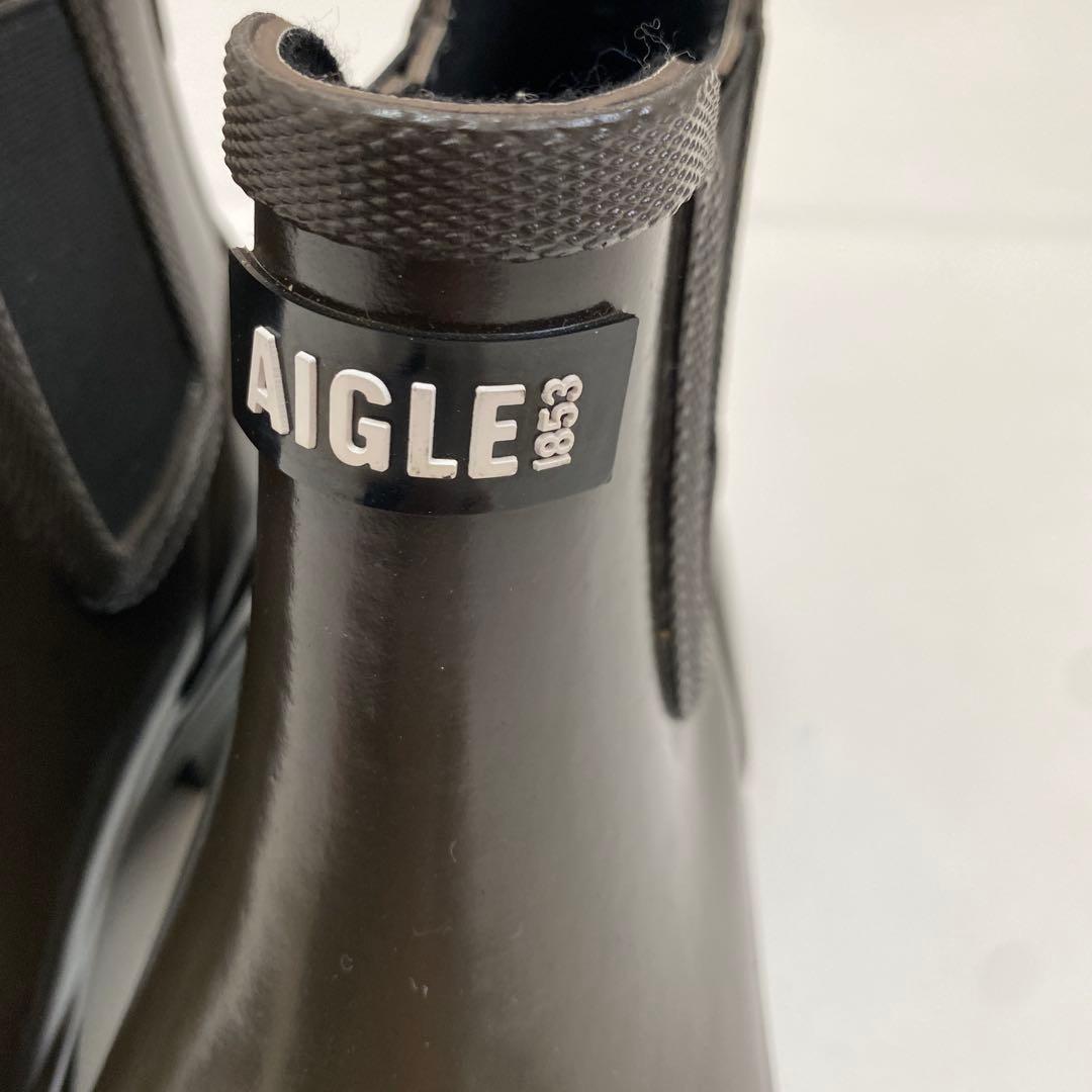 未使用 AIGLE エーグルカーヴィル2 レインブーツ 37 ブラウン